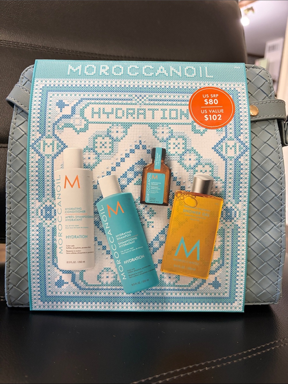 Moroccanoil Hydration Collection in Turquoise and Orange Accents